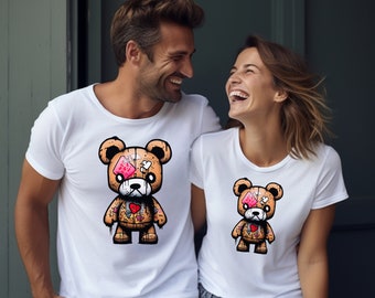 Cute Urban Teddy Bear PNG for Colorful Sublimation Designs and Streetwear