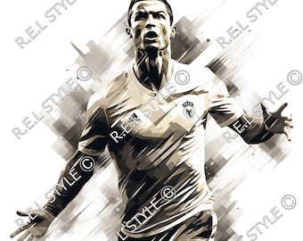Ronaldo cristiano cr7 Svg PNG PDF JPEG Digital Download Clip Art