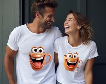Coffee smiling happy morning PNG + SVG Digital Download Clip Art