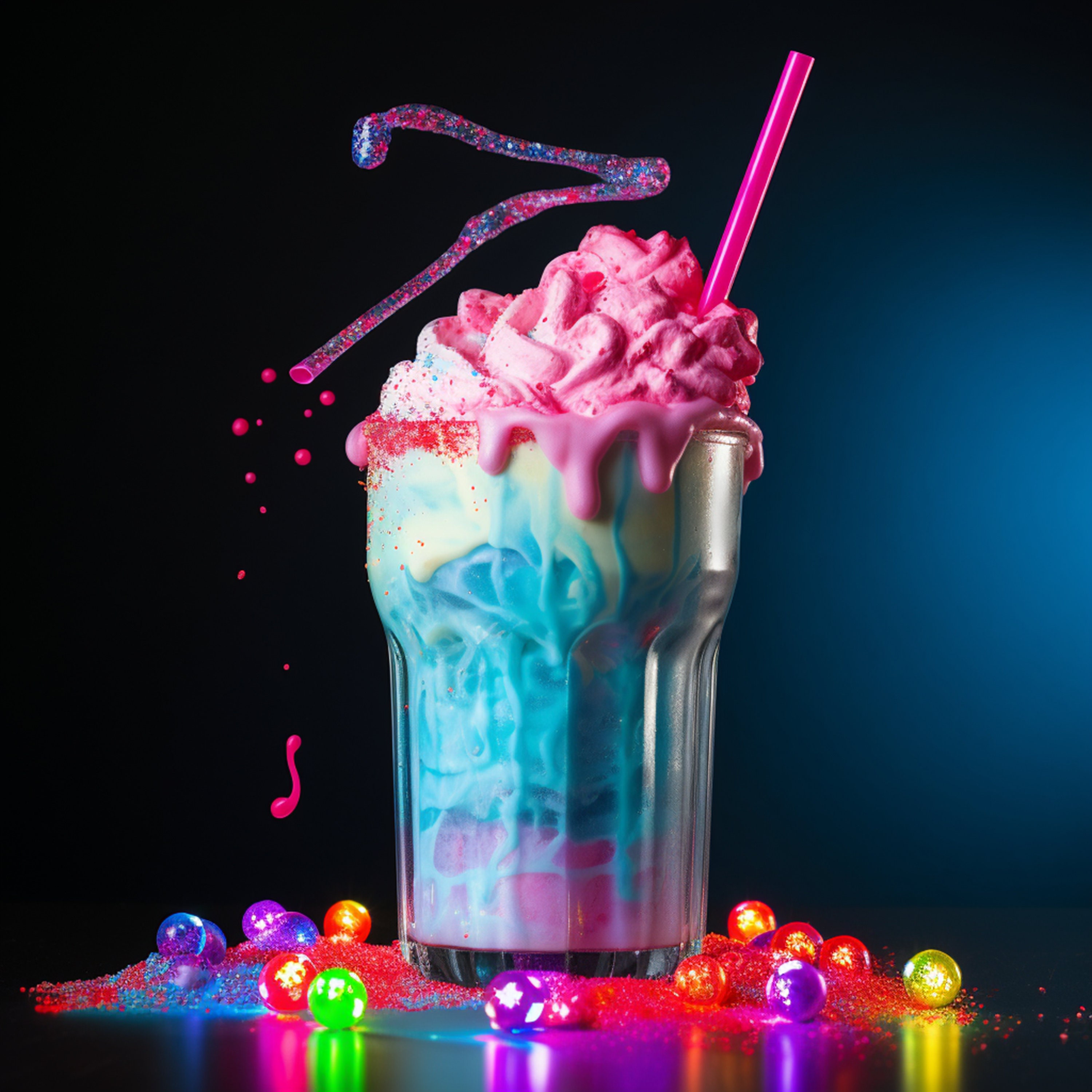 Neon Happy Birthday Cake Cupcake Milkshake High Quality JPEG PNG for ...
