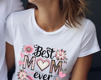 Best MoM ever Mother's Day png sublimation design download, floral png, Mother's Day png, mom png, sublimate designs download