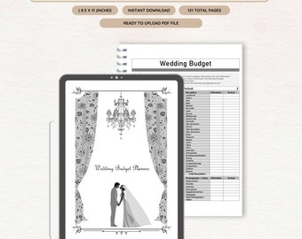 Printable Wedding Budget Planner: Digital Wedding Planning Checklist, To-Do List & Organizer