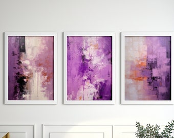 Purple Abstract Wall Art Lavender Modern Art Contemporary Home Decor Lavender and Purple Abstract art Lavender and Violet Modern Art