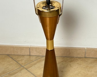 Column ashtray in brass and copper, Italy, 1950s