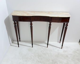 Italian console table with marble top, 1950s.