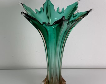 Large Murano glass vase attributed to Seguso, 1940s
