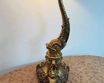 Large Rococo Revival brass table lamp, 100 cm high, 1950s.