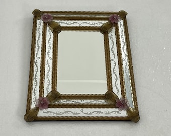 Mid-Century Murano Glass Wall Mirror, 1950s