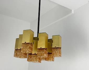 Nine-light chandelier attributed to Gaetano Sciolari for Stilnovo, 1970s