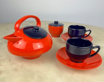Vintage ceramic tea set, Italy, 1970s
