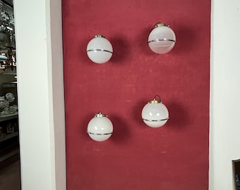 Set of 4 Murano glass and chrome-plated metal wall lamps attributed to Gino Sarfatti, 1960s
