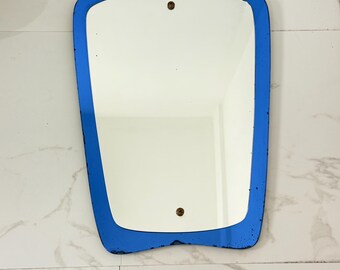 Mid-century colored wall mirror attributed to Cristal Arte, 1960s