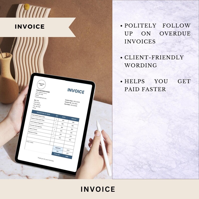 Electrician Invoice Template | Electrical Contractor Invoice | Canva ...