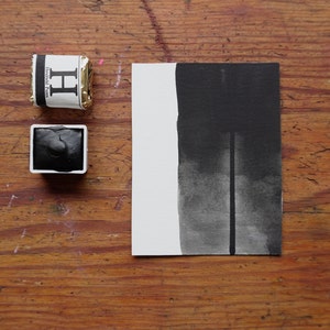 Handmade Gouache Ivory Black Opaque Watercolor