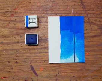 Ultramarine Blau handgemachtes Gouache Opak Aquarell