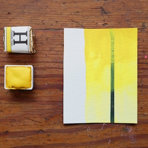 Handmade Gouache Primary Yellow Opaque Watercolor