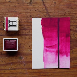Handmade Gouache Paint Primary Magenta Opaque Watercolor