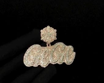 Iced Out Custom Name Pendant | Personalized Gold Diamond Name Necklace | Hip Hop Jewelry for Men & Women |VVS Moissanite Gift for Him or Her