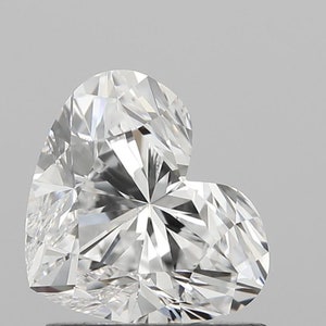 1.00CT Heart Cut Lab Grown Diamond Loose For Solitaire Ring / CVD Diamond For Love / Certified Heart Cut Diamond Ring