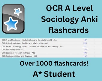 OCR A Level Sociology Anki Flashcards (All Papers)