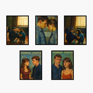 Prints van normale mensen: set van 5 | Poster Normale mensen