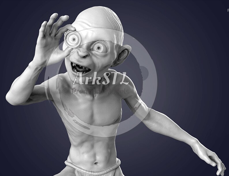 Gollum 3D Figure STL 3D Model 3D Printable File 3D Printing Model - Etsy