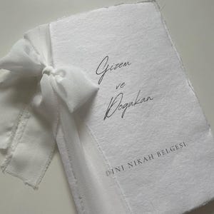 Dini Nikah Belgesi | Islamische Eheurkunde | islamic wedding certificate Heftchen auf Büttenpapier