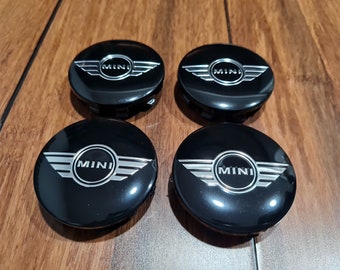 4x Alloy Wheel Centre caps for Mini Cooper F56 Black 56mm Wings