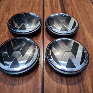 4x Alloy Wheel Volkswagen Centre caps for most VW Polo, T-cross 56mm