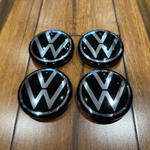 4x Tapas centrales para llantas de aleación Volkswagen para el nuevo modelo VW 65 mm imagen 2