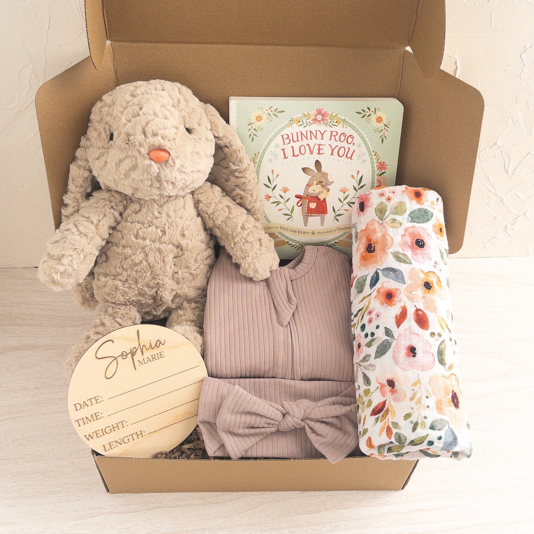 Baby Gift Girl Newborn, Baby Shower Gift Basket, Baby Personalized