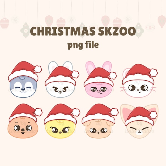 Stray Kids Christmas SKZOO Clipart | PNG, Transparent Background
