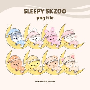 SKZ Sleepy SKZOO Clipart / PNG, Fondo transparente / Descarga instantánea