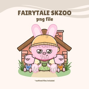 Cuento de hadas SKZOO n.° 3 Clipart / PNG, Fondo transparente / Descarga instantánea