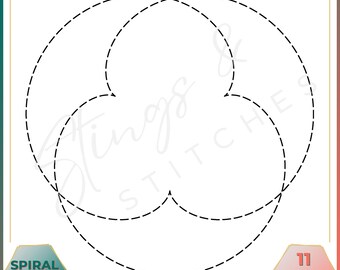 Spiral Pattern - Spiral Block - Digital Embroidery Pattern - Quilt Block
