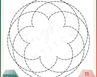 Spiral Pattern - Spiral Block - Digital Embroidery Pattern - Quilt Block