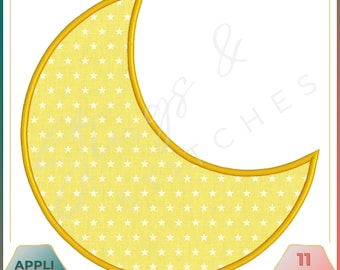 Moon - Appliqué - Digital Embroidery Pattern - Application - Applique