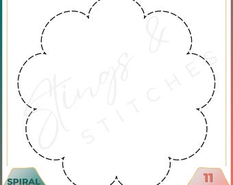 Motivo a spirale - Blocco a spirale - Motivo ricamo digitale - Blocco trapuntato - Motivo ricamo - Ricamo