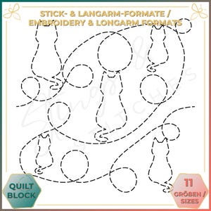 Cat - Quilt pattern (digital) - Edge to Edge Quilting - Longarm and Embroidery Machine Quilt Pattern - Patchwork - E2E