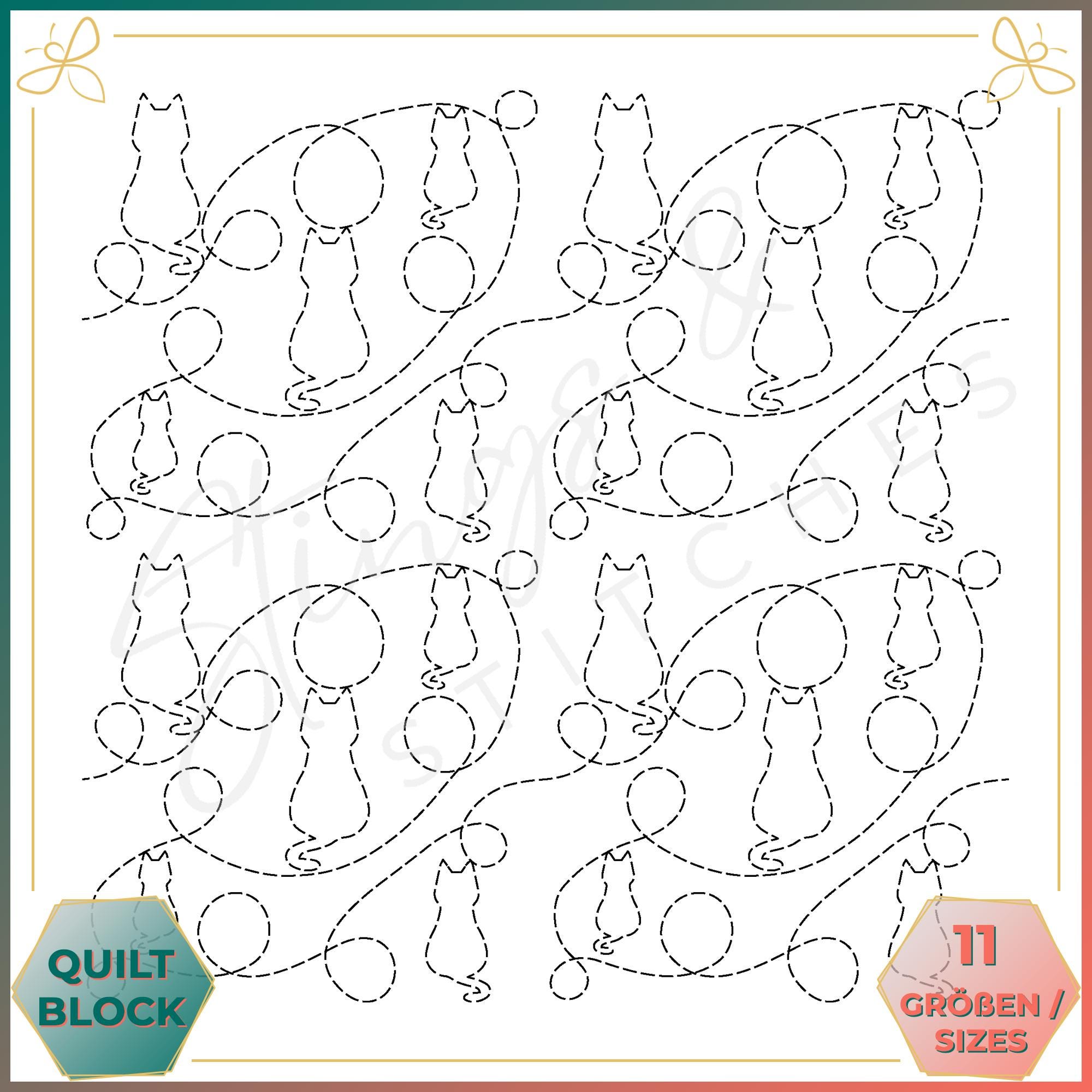 Cat - Quilt Pattern (digital) - Edge to Edge Quilting - Longarm and ...