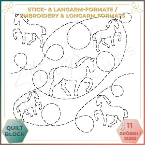Horse - Quilt pattern (digital) - Edge to Edge Quilting - Longarm and Embroidery Machine Quilt Pattern - Patchwork - E2E