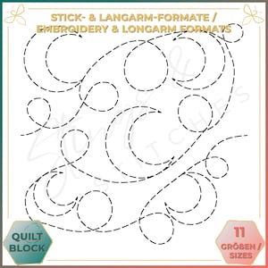 Moon - Quilt pattern (digital) - Edge to Edge Quilting - Longarm and Embroidery Machine Quilt Pattern - Patchwork - E2E