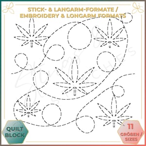 Leaf - Quilt pattern (digital) - Edge to Edge Quilting - Longarm and Embroidery Machine Quilt Pattern - Patchwork - E2E