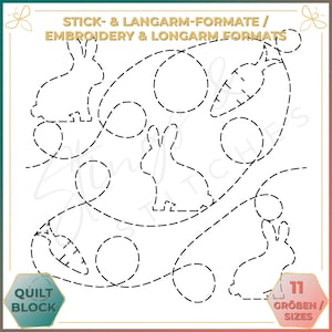 Pet Rabbit - Quilt pattern (digital) - Edge to Edge Quilting - Longarm and Embroidery Machine Quilt Pattern - Patchwork - E2E