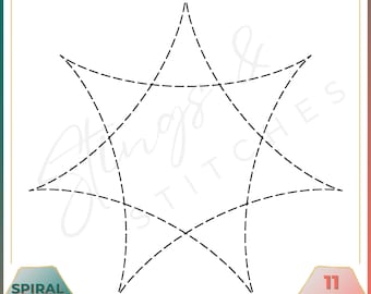 Spiral Pattern - Spiral Block - Digital Embroidery Pattern - Quilt Block