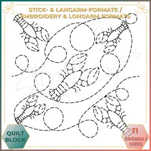 Hummer - Quiltmuster - Stickmuster (digital) - Edge to Edge Langarm Quilting - Embroidery Pattern - Stickerei