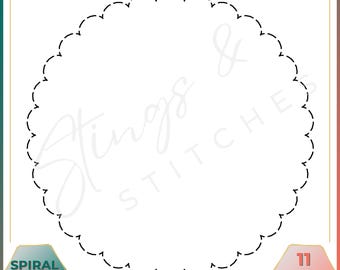 Spiral Pattern - Spiral Block - Digital Embroidery Pattern - Quilt Block