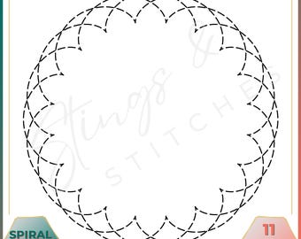 Spiral Pattern - Spiral Block - Digital Embroidery Pattern - Quilt Block