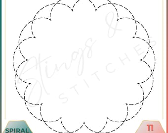 Spiral Pattern - Spiral Block - Digital Embroidery Pattern - Quilt Block