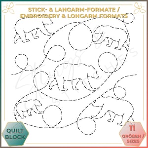 Bear - Quilt pattern (digital) - Edge to Edge Quilting - Longarm and Embroidery Machine Quilt Pattern - Patchwork - E2E